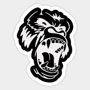 Angry Wild Gorilla Minimal Sticker